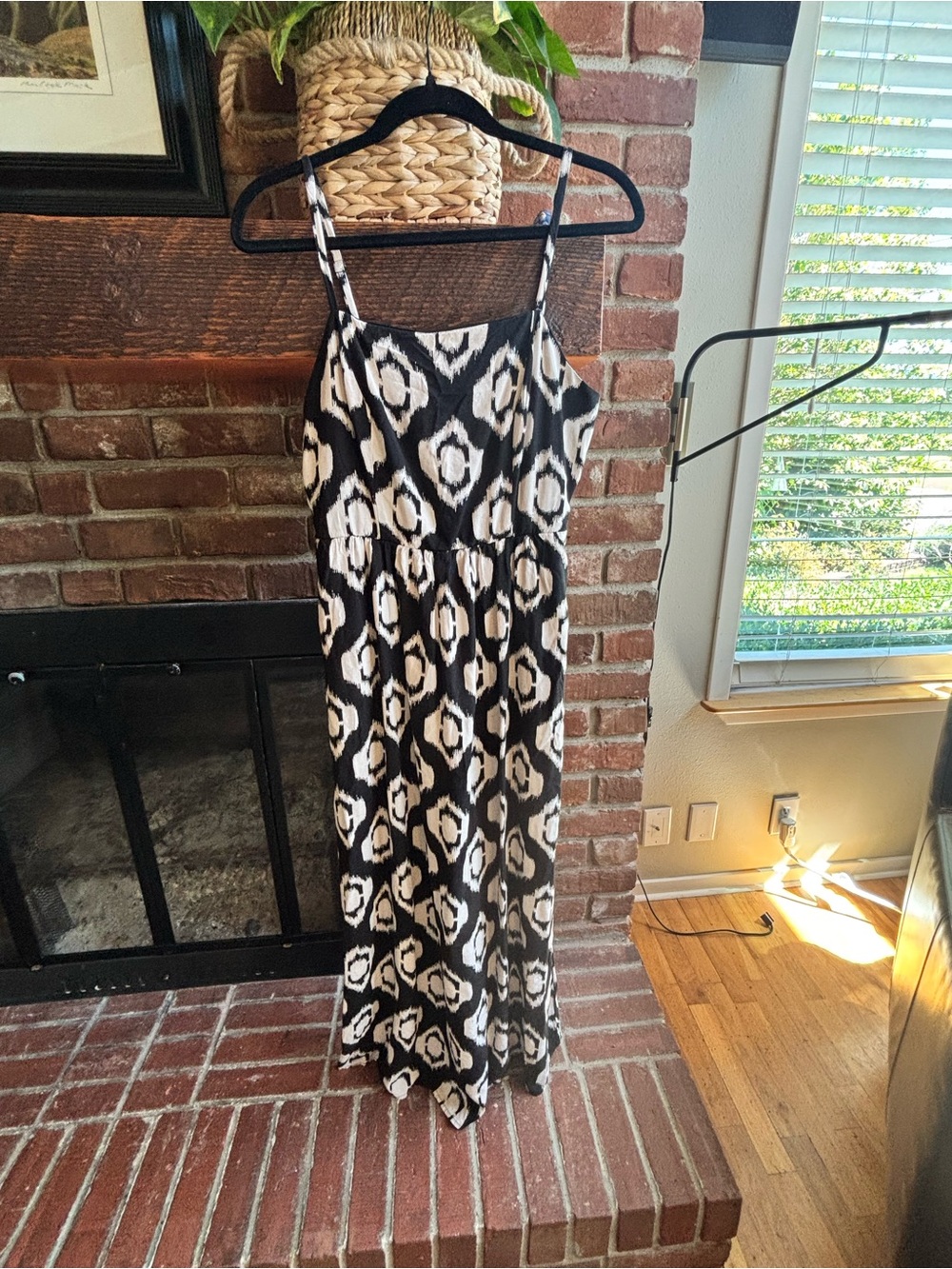 Black & White Ikat Maxi Dress